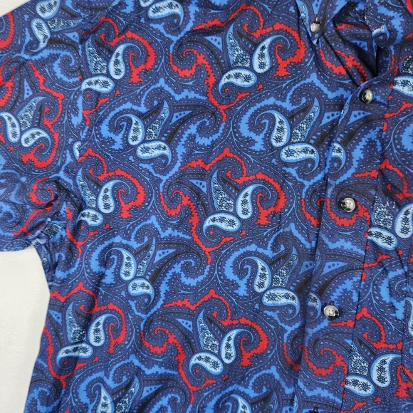 Wrangler George Strait Cowboy Cut Collection Paisley Button Down Shirt - Picture 2 of 9